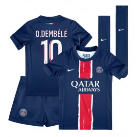 Paris Saint-Germain Ousmane Dembele #10 Hemmakläder Barn 2024-25 Kortärmad (+ Korta byxor)